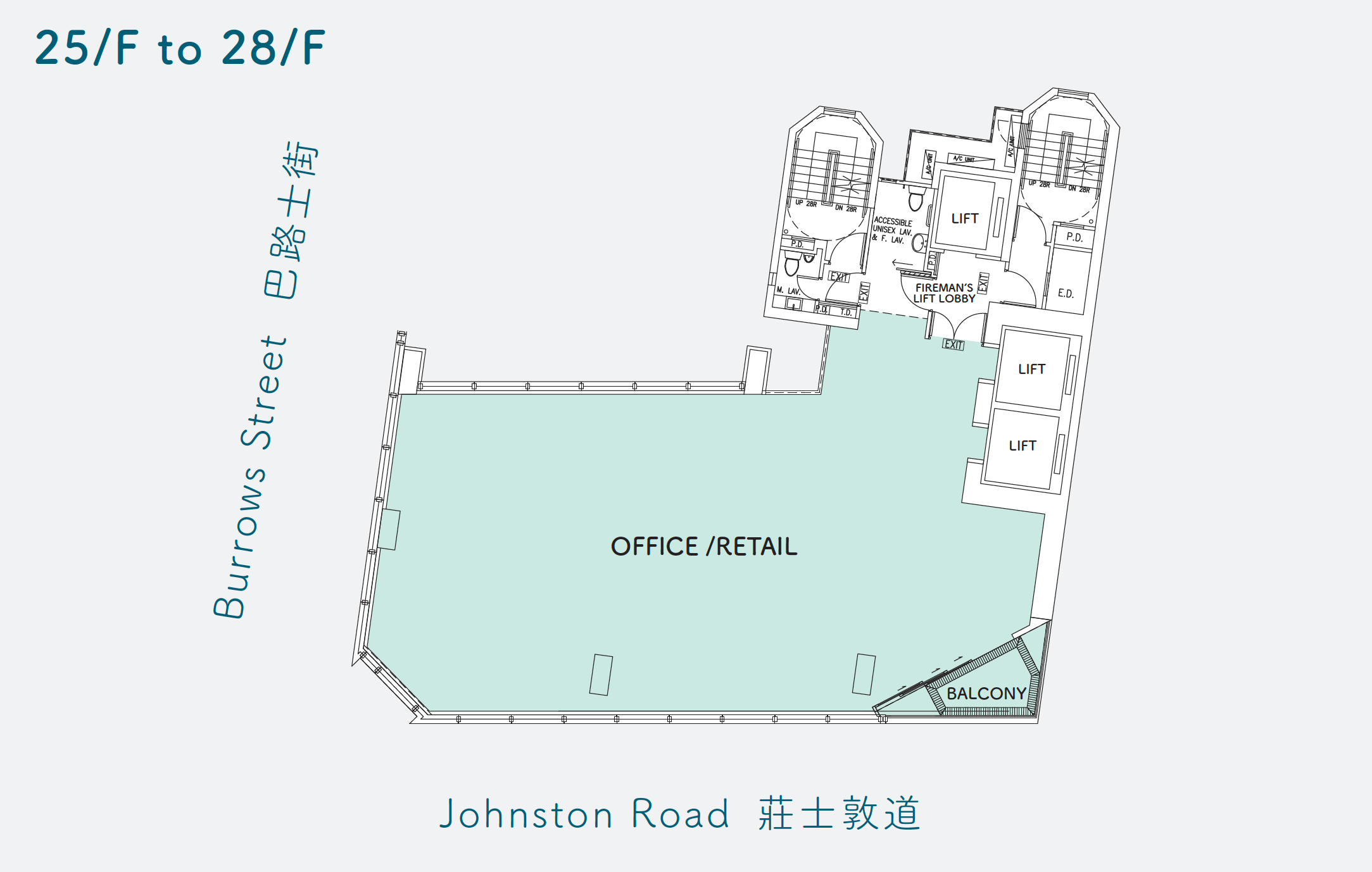 208 Johnston Hong Kong Office Whole Floor Plan